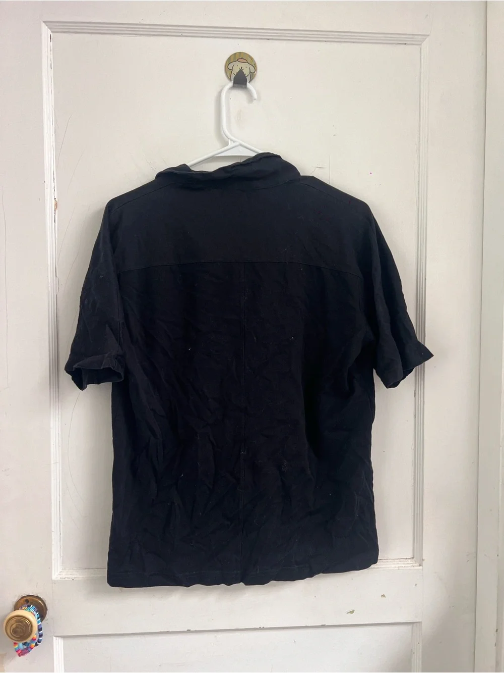 Zegna Black Cotton Short Sleeve Polo $568 Size XL
